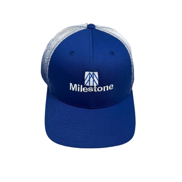 Blue and White Men's Hat. - Picture 1 of 6